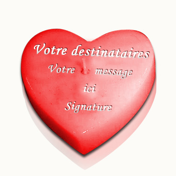 bougie sous forme de coeur